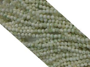 Mop Green White Round Beads 6Mm