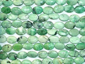 Grass Green Turquoise Flat Oval 13X18Mm